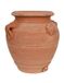 Biscottini Set de 2 pots de fleurs en terre cuite faits à la main 16 x 20 x 16 cm