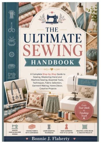 THE ULTIMATE SEWING HANDBOOK: A Complete Step-by-Step Guide to Sewing, Mastering Hand and Machine Sewing, Essential Tools, Techniques, Fabric Selection, Garment Making, Home Décor, Creative Projects