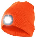 LIGHTOUSE: kap met oplaadbare led-koplamp. Oranje