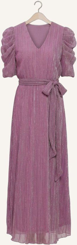 Freebird F-jer-plisse-lurex-26-1 Dames Jurk Paars Maat XS