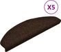 vidaXL Trapmatten Zelfklevend 5 stuks 65x21x4 cm Bruin