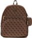 GUESS Adrian Small Backpack Latte Logo beige