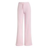 adidas dames Essentials Small Logo Feel Cozy Open Hem Pants, clear pink/white, M