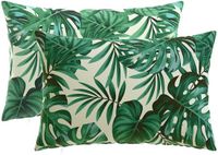 vidaXL - Kussensloop - 2 stuks - HEERLEN - Bladpatroon - 30 x 50 cm - Polyester
