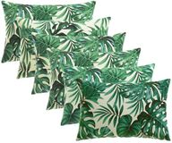 vidaXL Kussensloop 6 stuks Bladpatroon Polyester 50 x 75 cm