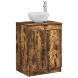 vidaXL Badkamerkast Gerookt eiken 54 x 41 x 70 cm Bewerkt hout