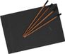 Cosy&Trendy Sushi serveerplank 30 cm met 4 eetstokjes zwart