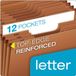 Globe Weis/Pendaflex R117MLHD uitvouwmap met klep, 12 maandvakken, 1/3 gesneden tabs, bruin, letterformaat