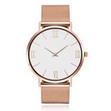 LGT JWLS Lookinggoodtoday Roségoud dameshorloge met witte wijzerplaat en mesh band