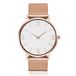 LGT JWLS Lookinggoodtoday Roségoud dameshorloge met witte wijzerplaat en mesh band