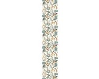 Ambiance Sticker Voorgelijmd vliesbehang - Vintage blauwe bloemen en mussen - 1 rol van 300x60 cm
