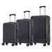 YONSLY Ensemble de valises Trolley Coque rigide en ABS pour voyages de vacances et en famille, 4 roues, (Set de 3, 3 pièces, M-L-XL), avec serrure à combinaison, doubles roues à 360° et poignée ergonomique en caoutchouc