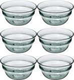 Secret de Gourmet - Set van 6x stuks - Kommetje/serveer schaaltje - kunststof - transparant - 13 cm