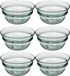 Secret de Gourmet - Set van 6x stuks - Kommetje/serveer schaaltje - kunststof - transparant - 13 cm