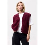 Catwalk Junkie Teddy Gilet - Donkerrood
