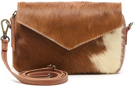 Chabo Bags Envelop Schoudertasje Rio Romy Hair-on Camel