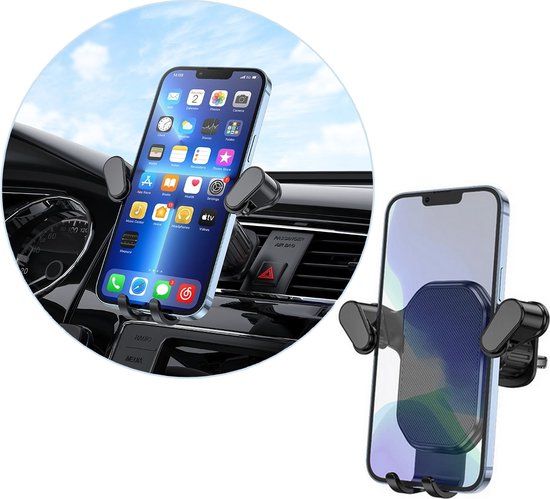 Donfra® Telefoonhouder Auto Ventilatie rooster - GSM Houder Universeel - Zwart