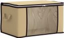 vidaXL Opbergdoos met transparant zijpaneel, crèmekleurig, non-woven stof