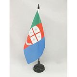 AZ FLAG Tafelvlag Ligurië 21x14 cm Polyester 100D Plastic Voet