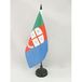 AZ FLAG Tafelvlag Ligurië 21x14 cm Polyester 100D Plastic Voet