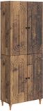 vidaXL - Bank loungeset - Bewerkt hout - Oud hout