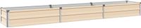 VidaXL Verhoogd tuinbed ivoor 240 x 40 x 24 cm staal