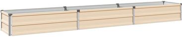 VidaXL Verhoogd tuinbed ivoor 240 x 40 x 24 cm staal