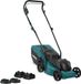 VONROC Tondeuse à batterie – 40V – largeur de coupe 33 cm – moteur Brushless - Cinq hauteurs de coupe réglables : 30/40/50/60/70 mm - Incl. bac de ramassage 30L - Incl. 2x batterie 2.0Ah et 2x chargeur rapide
