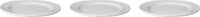 Mammoet - Bord - Brede rand - Budgetline - 24,5 cm - Wit - Porselein - 3 stuks