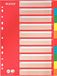 Leitz Register voor A4, omslagblad en 10 tabbladen met tabs, rood/meerkleurig, gerecycled karton, 43876000