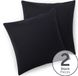 Blumtal - Set Van 2 Kussenslopen - Superzachte Premium Jersey Kussenhoes - 100% Katoen - 40 x 40 cm - Zwart