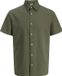JACK&JONES JJEBREEZE LINEN BLEND SHIRT S/S SN Heren Overhemden Dusty Olive XS