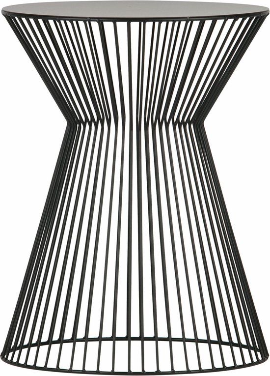 WOOOD Suus Bijzettafel - Metaal - Zwart - 46x Ø35