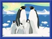 Ravensburger CreArt - Schilderij volgens Numbers 25888 - Penguin Family - vanaf 9 jaar