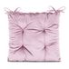 AmeliaHome Aleksa stoelkussen met banden, 40 x 40 cm, roze