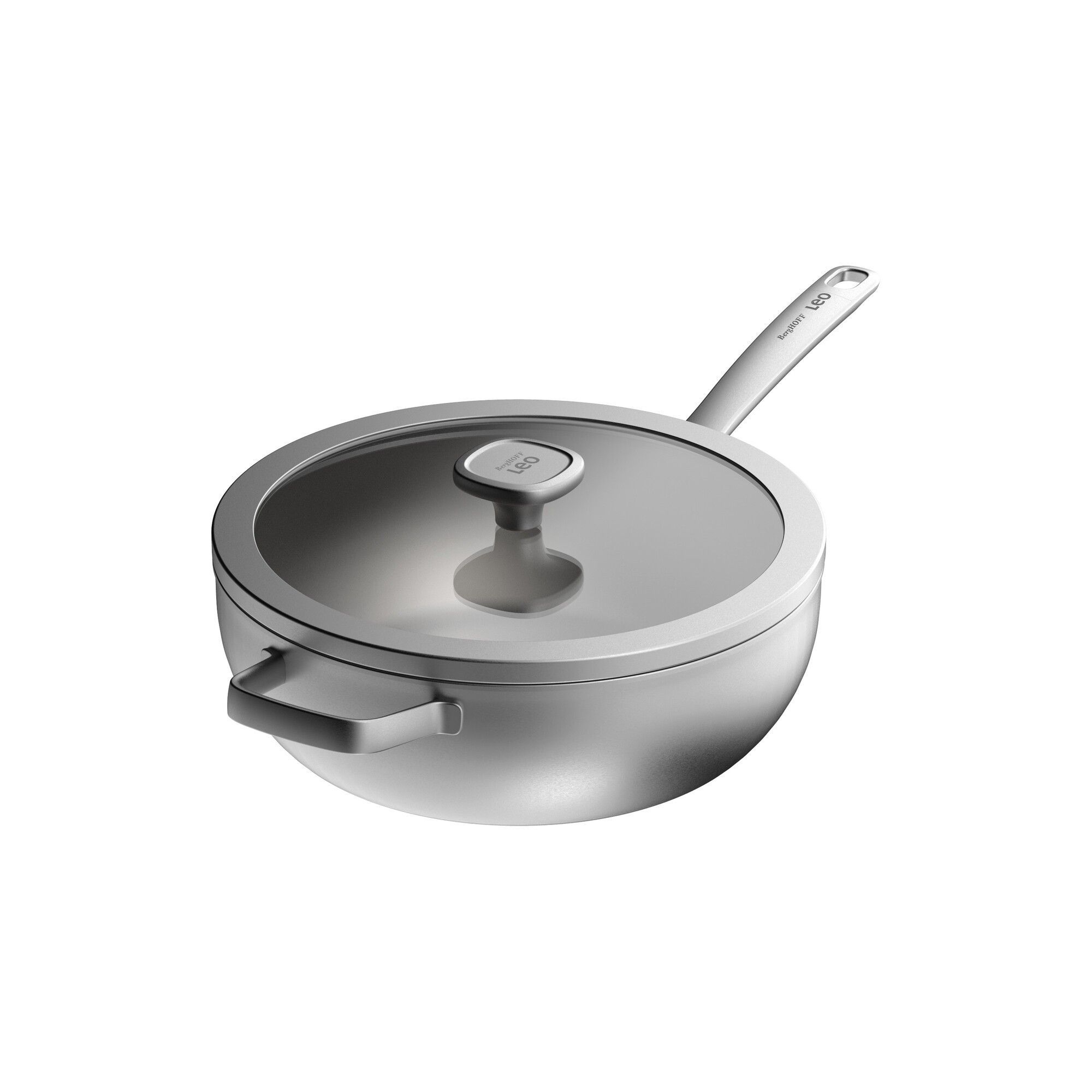 BergHOFF Leo Graphite Wokpan - 28cm - RVS - Met Deksel - PFAS-vrij