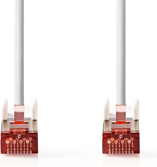 Nedis CAT6 Netwerkkabel - RJ45 Male - RJ45 Male - S/FTP - 1.50 m - Rond - LSZH - Wit - Label