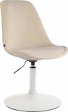 CLP Maverick Chaise de salle à manger - Velours crème blanc