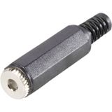 3 BKL Electronic 1108017 Jackplug 3,5 mm Bus, recht Aantal polen: 4 Stereo Zwart 1 stuk(s)