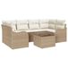 vidaXL - Tuinbank - Set - Beige - 55 x 55 x 37 cm - polyrattan