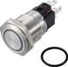 TRU COMPONENTS TC-12647540 Druktoets 250 V/AC 3 A 1x uit/(aan) IP65 Blauw Moment RVS 1 stuk(s)