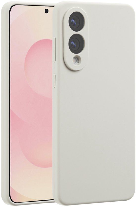 Accezz Liquid Silicone Backcover met MagSafe voor de Samsung Galaxy S25 Edge - Stone