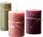 LOBERON Kaars set van 3 Salis roze/groen
