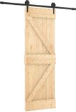 vidaXL Schuifdeur 70 x 210 cm Massief Pine Hout (Onbehandeld)