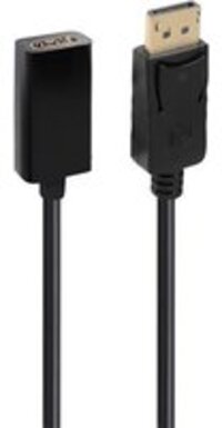 Accsup DisplayPort naar HDMI-adapter 15 cm Zwart