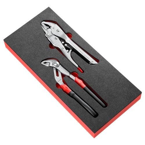 Module 2 tangen met verstelbare bekken op een inlay van foam - MODM.PR12
