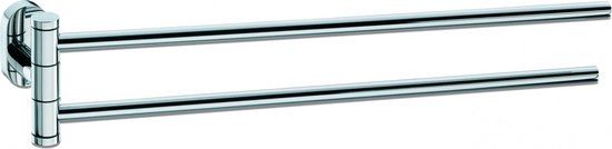 Kela Lucido Handdoekrek met Wandbevestiging - Verstelbaar - Zilver - Kela