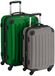 HAUPTSTADTKOFFER Alex - Lot de 2 bagages à main + valise de taille moyenne, set de valises de réserve Trolleys coque dure polycarbonate brillant,Vert-Graphite