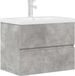 Icecat Ensemble de meubles de salle de bain en 2 pièces bois traité gris béton