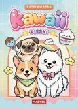 Pieski Kawaii. Kolorowanka z naklejkami